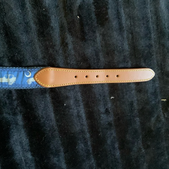 SIMPLY SOUTHERN collection belt JEEP SIZE 38 navy blue with tan leather unisex - Picture 4 of 8